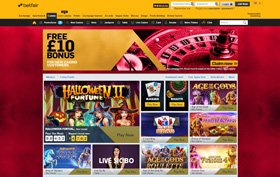 Betfair Casino homepage