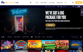 Foxy Casino homepage